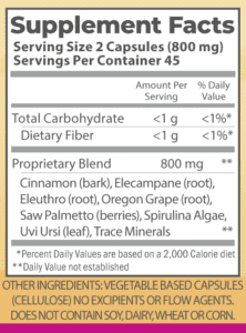 Glucostable formula nutrition facts.