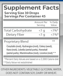 Stone RLF 2oz supplement facts.