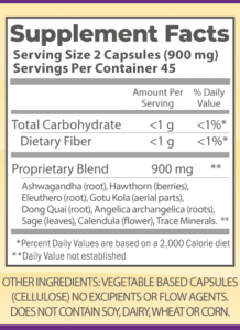 Moon phases 90 caps nutrition facts.