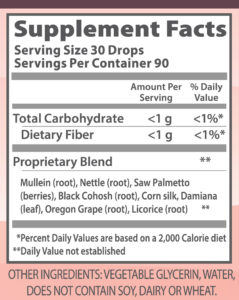 Continence formula nutrition facts.