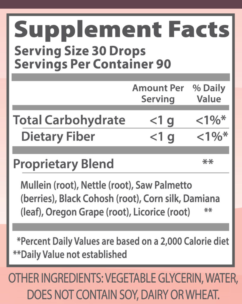 Continence formula nutrition facts.